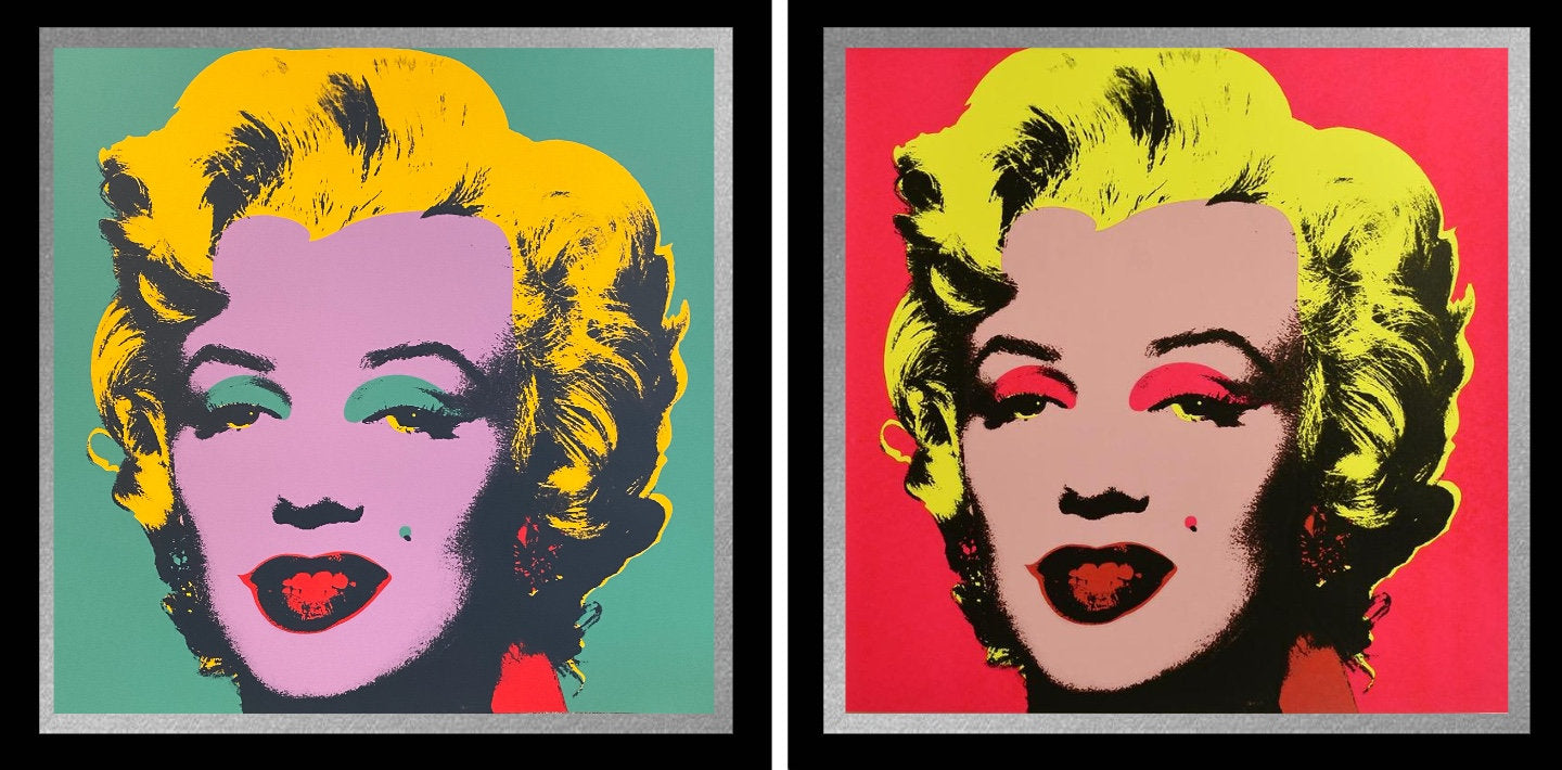 Full sized Andy WARHOL- 2 MARILYNS #23 & 31"- Silkscreens (Screenprints) Great Colors- Superb Quality- Shipped Flat
